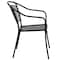 Flash Furniture Black Steel Patio Arm Chair with Round Back CO-3-BK-GG - alternate 10