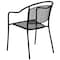 Flash Furniture Black Steel Patio Arm Chair with Round Back CO-3-BK-GG - alternate 8