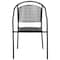 Flash Furniture Black Steel Patio Arm Chair with Round Back CO-3-BK-GG - alternate 9