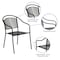 Flash Furniture Black Steel Patio Arm Chair with Round Back CO-3-BK-GG - alternate 7