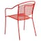 Flash Furniture Coral Steel Patio Arm Chair with Round Back CO-3-RED-GG - alternate 3