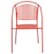Flash Furniture Coral Steel Patio Arm Chair with Round Back CO-3-RED-GG - alternate 6