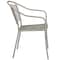 Flash Furniture Light Gray Steel Patio Arm Chair with Round Back CO-3-SIL-GG - alternate 4