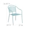 Flash Furniture Sky Blue Steel Patio Arm Chair with Round Back CO-3-SKY-GG - alternate 7