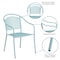 Flash Furniture Sky Blue Steel Patio Arm Chair with Round Back CO-3-SKY-GG - alternate 8