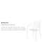 Flash Furniture White Steel Patio Arm Chair with Round Back CO-3-WH-GG - alternate 2