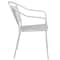 Flash Furniture White Steel Patio Arm Chair with Round Back CO-3-WH-GG - alternate 9