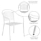 Flash Furniture White Steel Patio Arm Chair with Round Back CO-3-WH-GG - alternate 6