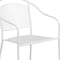Flash Furniture White Steel Patio Arm Chair with Round Back CO-3-WH-GG - alternate 5