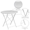 Flash Furniture 30" Round White Steel Folding Patio Table CO-4-WH-GG - alternate 2