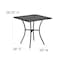 Flash Furniture Oia Commercial Grade 28" Square Black Indoor-Outdoor Steel Patio Table CO-5-BK-GG - alternate 3