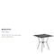 Flash Furniture Oia Commercial Grade 28" Square Black Indoor-Outdoor Steel Patio Table CO-5-BK-GG - alternate 5