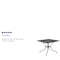 Flash Furniture 35.5" Square Black Steel Patio Table-Umbrella Hole CO-6-BK-GG - alternate 5