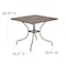 Flash Furniture 35.5" Square Gold Steel Patio Table-Umbrella Hole CO-6-GD-GG - alternate 3