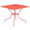 Flash Furniture 35.5" Square Coral Steel Patio Table-Umbrella Hole CO-6-RED-GG - alternate 2