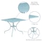 Flash Furniture 35.5" SQ Sky Blue Steel Patio Table-Umbrella Hole CO-6-SKY-GG - alternate 2