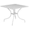 Flash Furniture 35.5" Square White Steel Patio Table-Umbrella Hole CO-6-WH-GG - alternate 2