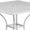 Flash Furniture 35.5" Square White Steel Patio Table-Umbrella Hole CO-6-WH-GG - alternate 4