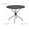 Flash Furniture 35.25" Round Black Steel Patio Table-Umbrella Hole CO-7-BK-GG - alternate 2