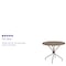 Flash Furniture 35.25" Round Gold Steel Patio Table-Umbrella Hole CO-7-GD-GG - alternate 2