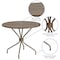 Flash Furniture 35.25" Round Gold Steel Patio Table-Umbrella Hole CO-7-GD-GG - alternate 3