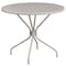 Flash Furniture 35.25" RD Lt Gray Steel Patio Table-Umbrella Hole CO-7-SIL-GG - alternate 2