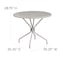Flash Furniture 35.25" RD Lt Gray Steel Patio Table-Umbrella Hole CO-7-SIL-GG - alternate 3
