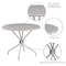 Flash Furniture 35.25" RD Lt Gray Steel Patio Table-Umbrella Hole CO-7-SIL-GG - alternate 5
