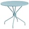 Flash Furniture 35.25" RD Sky Blue Steel Patio Table-Umbrella Hole CO-7-SKY-GG - alternate 2