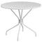Flash Furniture 35.25" Round White Steel Patio Table-Umbrella Hole CO-7-WH-GG - alternate 2