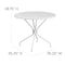 Flash Furniture 35.25" Round White Steel Patio Table-Umbrella Hole CO-7-WH-GG - alternate 4