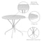 Flash Furniture 35.25" Round White Steel Patio Table-Umbrella Hole CO-7-WH-GG - alternate 5