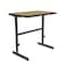 Correll Workstation Desk Standing Height Workstation, 36" D X 34" to 42" H, 24" W X Fusion Maple CST2436-16 - alternate 2