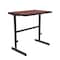 Correll Workstation Desk Standing Height Workstation, 36" D X 34" to 42" H, 24" W X Cherry CST2436-21 - alternate 3