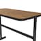 Correll Workstation Desk Standing Height Workstation, 48" D X 34" to 42" H, 24" W X Medium Oak CST2448-06 - alternate 3
