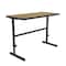Correll Workstation Desk Standing Height Workstation, 48" D X 34" to 42" H, 24" W X Fusion Maple CST2448-16 - alternate 3