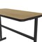 Correll Workstation Desk Standing Height Workstation, 48" D X 34" to 42" H, 24" W X Fusion Maple CST2448-16 - alternate 2