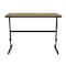 Correll Workstation Desk Standing Height Workstation, 48" D X 34" to 42" H, 24" W X Fusion Maple CST2448-16 - alternate 4