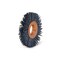 Brush Research CY1500SC Abrasive Nylon Copper Center Wheel, 1" Dia., 500SC, .375" Arbor Hole, .125" Trim CY1500SC - alternate 3