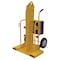 Vestil Yellow Welding Cylinder Torch Cart Pneumatic Wheel 500 lb Capacity CYL-2 - alternate 3