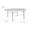 Flash Furniture Round Wh 72Rnd Plastic Bi-Fold Table, 71" W, 71" L, 29" H, Plastic Top, White DAD-183RZ-GG - alternate 5