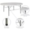 Flash Furniture Round Wh 72Rnd Plastic Bi-Fold Table, 71" W, 71" L, 29" H, Plastic Top, White DAD-183RZ-GG - alternate 2