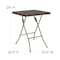 Flash Furniture Square Rattan Folding Table, Square, Brown, 23.5", Plastic Top, Brown DAD-FT60-GG - alternate 3