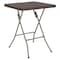 Flash Furniture Square Rattan Folding Table, Square, Brown, 23.5", Plastic Top, Brown DAD-FT60-GG - alternate 2