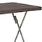 Flash Furniture Square Rattan Folding Table, Square, Brown, 23.5", Plastic Top, Brown DAD-FT60-GG - alternate 5