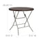 Flash Furniture Round Folding Table, Plastic Top, Brown DAD-FT-80R-GG - alternate 5