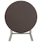 Flash Furniture Round Folding Table, Plastic Top, Brown DAD-FT-80R-GG - alternate 2