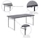 Flash Furniture Rectangle Folding Table, Plastic Top, Grey DAD-LF-122Z-DG-GG - alternate 8