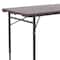 Flash Furniture Rectangle Plastic Table, 23.5''W x 48.25''L, Plastic Top, Brown DAD-LF-122Z-GG - alternate 9