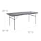 Flash Furniture Rectangle Folding Table, Plastic Top, Grey DAD-LF-183Z-DG-GG - alternate 5
